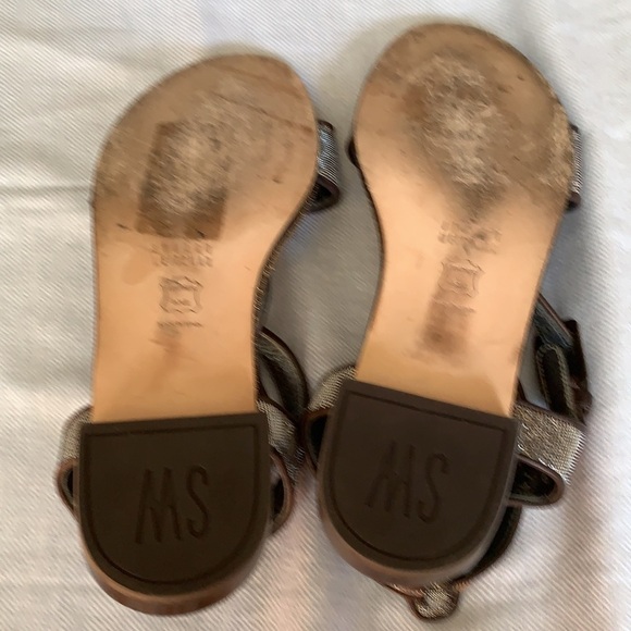 Stuart Weitzman Pyrite Nocturne Glitter Sandals 6 - Picture 9 of 12